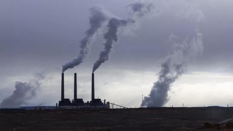 Factory smokestacks