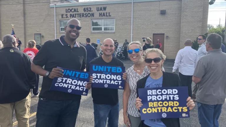 NRDC employees at the UAW Local 652 Union Hall in Lansing, Michigan